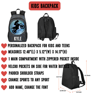 a back pack with instructions for how to pack a backpack