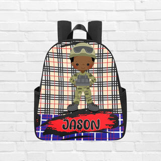 a backpack with a picture of a person on it