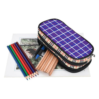 a set of pencils and a pencil case