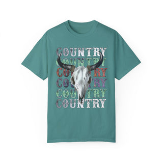 Country Music Shirts With Bull Skull