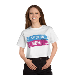 Skydiving Mom Cropped TShirt for Women