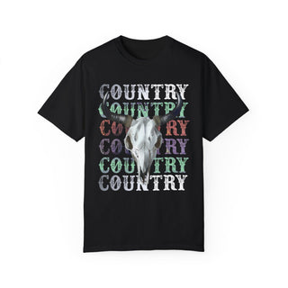 Country Music Shirts With Bull Skull