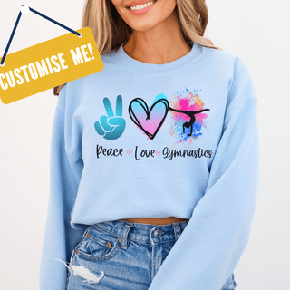 Customized Sweatshirt Peace Love Any Sports!