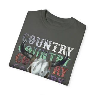 Country Music Shirts With Bull Skull