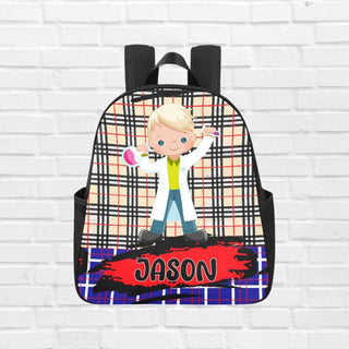 a backpack with a picture of a boy on it