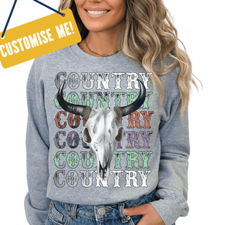 Personalized Country Sweatshirt for Women - Change to your favorite star!