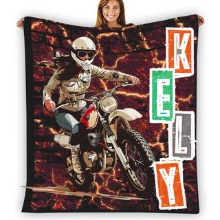 Customized Blankets for Dirtbike Girls