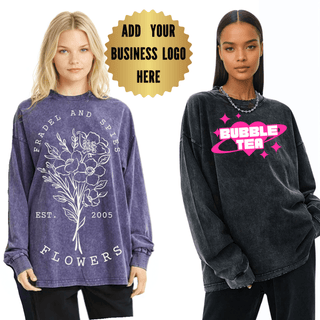 two women wearing sweatshirts with flowers on them