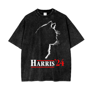 Oversized Cats And Kamala 24 Shirt - Presidential Elections 2024 Shirt