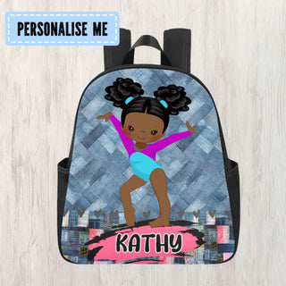 a backpack with a picture of a girl on it