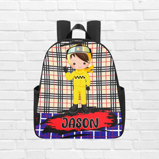 a backpack with a picture of a person on it