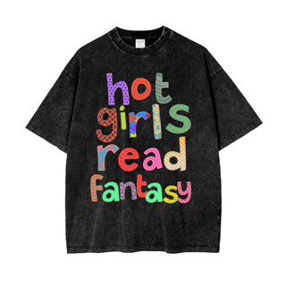 Hot Girls Read Fantasy Oversized Shirt - Bookish Shirts