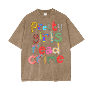 Pretty Girls Read Crime Shirt in Oversized Style - Bookish Shirts