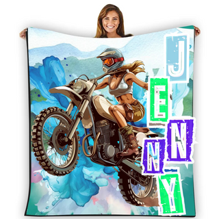 Dirt Biker Blankets for GIrls