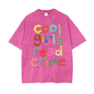 Cool Girls Read Crime Shirt in Oversized Style - Bookish Shirts