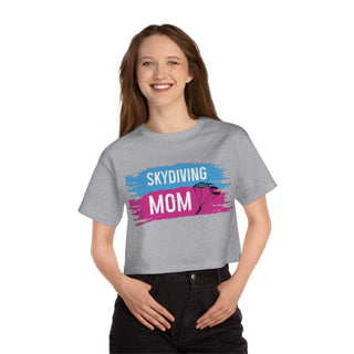 Skydiving Mom Cropped TShirt for Women