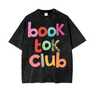 BookTok Club Shirt - Bookish Shirts for Women In Oversized Acid Wash Style