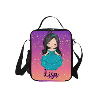 a little girl's personalized lunch bag