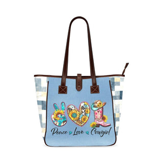 Peace Love Cowgirl Tote Bag