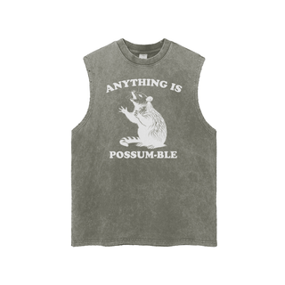 Anything is Possumble - Funny Opossum Tanktop