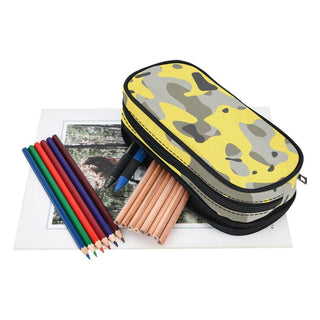 a pencil case with pencils and pencils in it