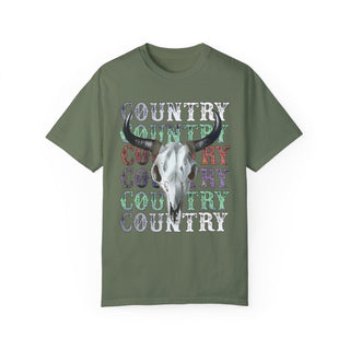 Country Music Shirts With Bull Skull