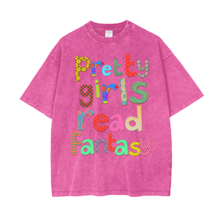 Pretty Girls Read Fantasy Shirt in Oversized Style - Bookish Shirts