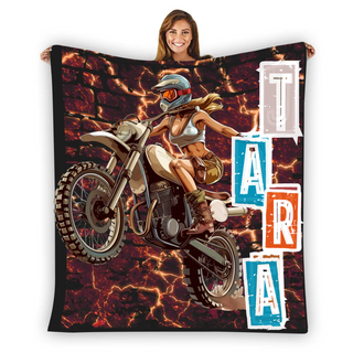 Cute Dirt Bike Blankets for Girls