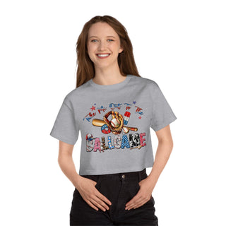 Take Me To The Ballgame Cropped TShirt for Women