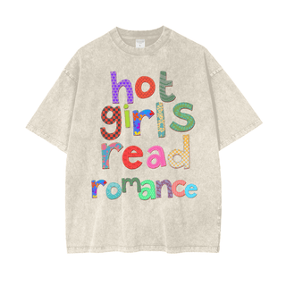 Hot Girls Read Romance Shirt in Oversized Style - Bookish Shirts