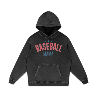 a black hoodie with the words baseball mama printed on it