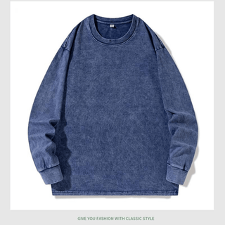 a blue sweatshirt with the words give you fashion with classic style