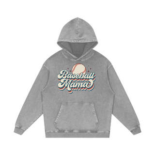 a grey hoodie with a baseball mom on it