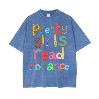 Pretty Girls Read Romance Shirt in Oversized Style - Bookish Shirts