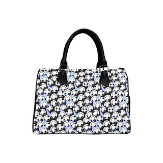 Futuristic Soccer Print Barrel Handbag