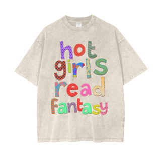 Hot Girls Read Fantasy Oversized Shirt - Bookish Shirts