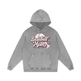 a grey hoodie with the words baseball mom on it