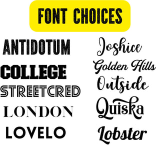 the font choices for font choices