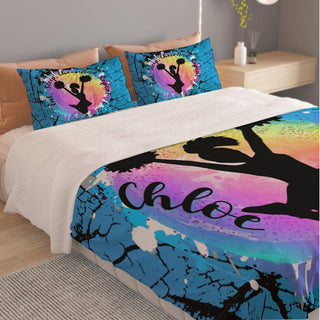 Personalized Girls Ice Hockey Duvet & Pillow Set - Colorfulmamas