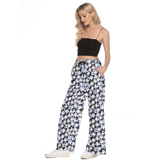 Soccer Wide Leg Trouser Pants With Side Split