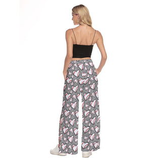 Baseball Wide Leg Trouser Pants With Side Split