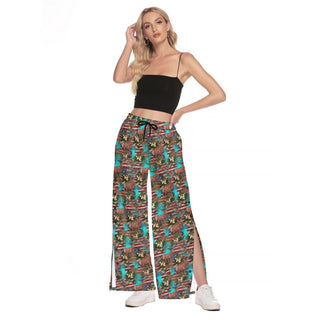 Hunting Wide Leg Trouser Pants With Side Split