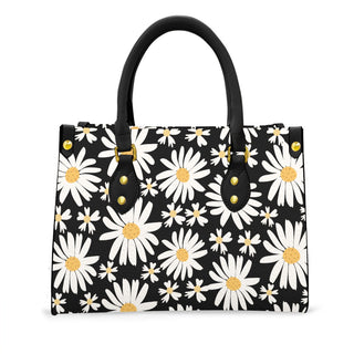 Black And White Daisy Handbag