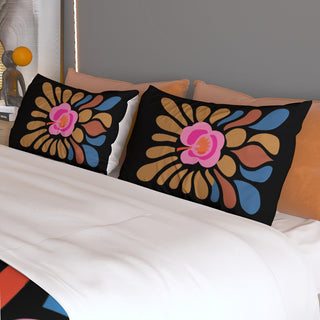 Abstract Floral Duvet And Pillowcase Set