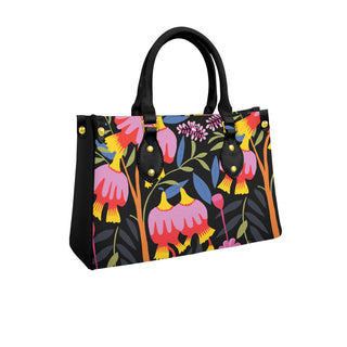 Abstract Floral Print Handbag