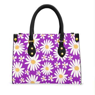 Bright Purple Daisy Print Handbag