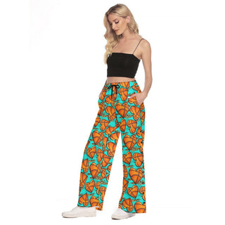 Basketball Wide Leg Trouser Pants With Side Split