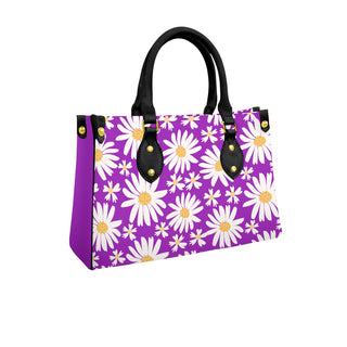 Bright Purple Daisy Print Handbag