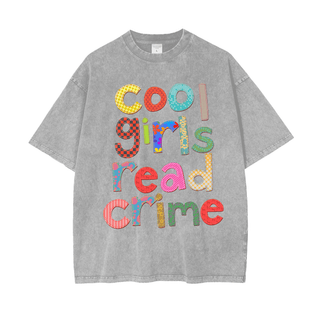 Cool Girls Read Crime Shirt in Oversized Style - Bookish Shirts