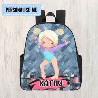 a backpack with a picture of a girl on it